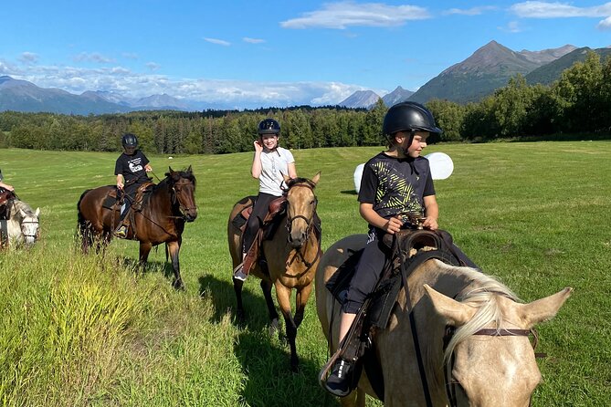 1.5 Hour Trail Ride on a working ranch in the Alaskan Mountains - Fields, woods, bluffs, and small creeks