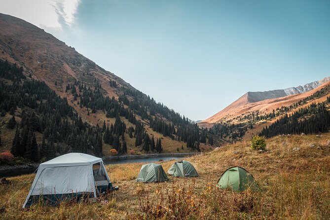 3-Day Private Horseback Riding and Hiking Tour in Kolsay - A hut and a tent, not a resort