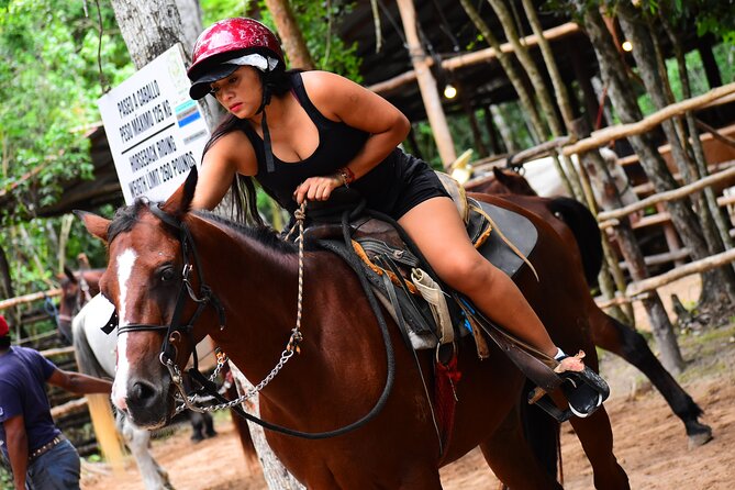 4 activities in 1 Horse Riding, ATV Shared, Cenote & Ziplines from Cancún - What to pack and what to pay on site