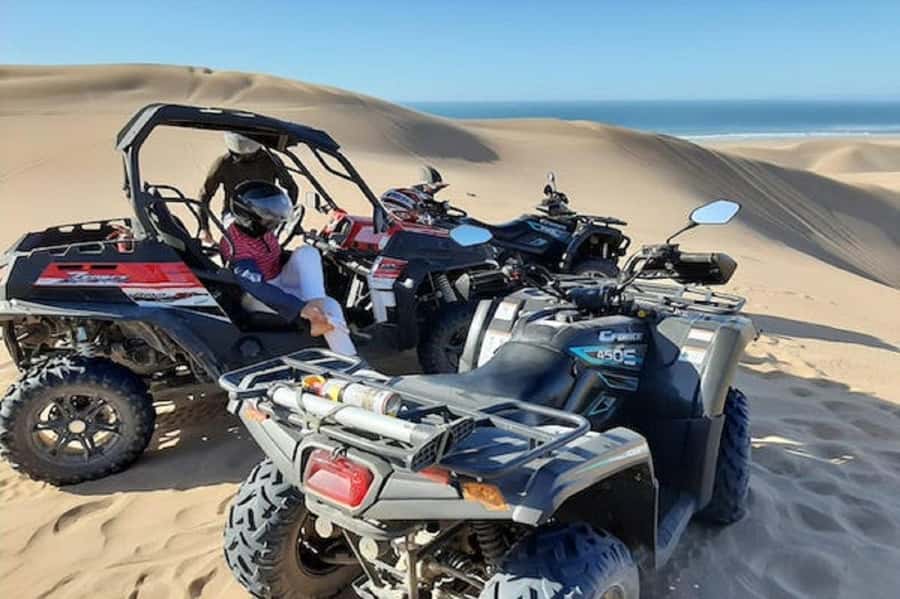 Agadir: Half-Day Quad Biking and Sunset Horse Riding - Getting ready at the beachside base