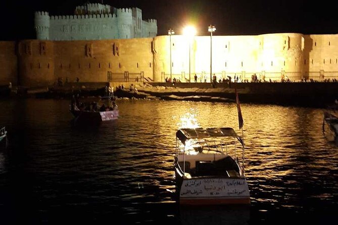 Alexandria By Night Private Tour By Horse Carriage Ride And Free Walking Tour - The Citadel stop, photos, ice cream, and a drink