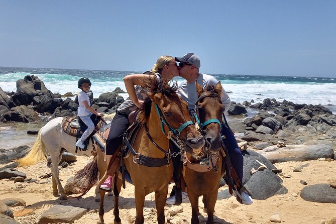 Aruba Beach Ecological Horseback Ride - The beach stop at Urirama Beach Cove
