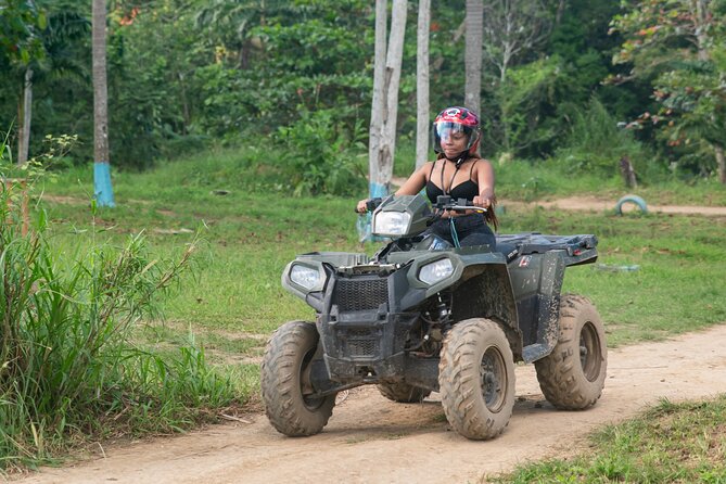 ATV, Bamboo Rafting, Horseback Ride Guided Tour from Montego Bay - ATV riding through Cascade Mountain