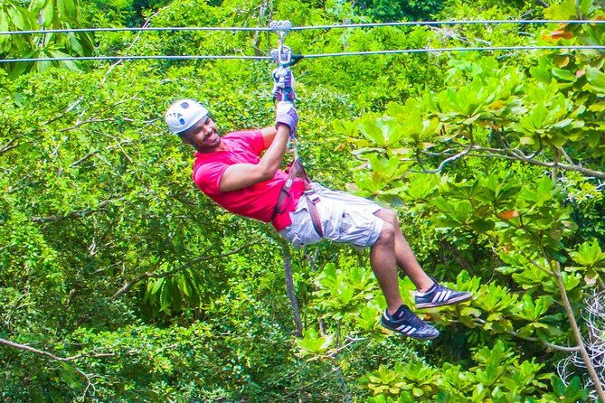 ATV, Horseback Ride, Zipline, Falls Climb + Lunch from Ocho Rios - Climbing Dunn’s River Falls from the beach
