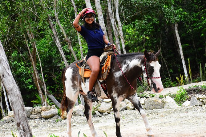 ATV (shared), Horse Back Riding, Ziplines, & Cenote from Cancún - Ziplines above the jungle canopy