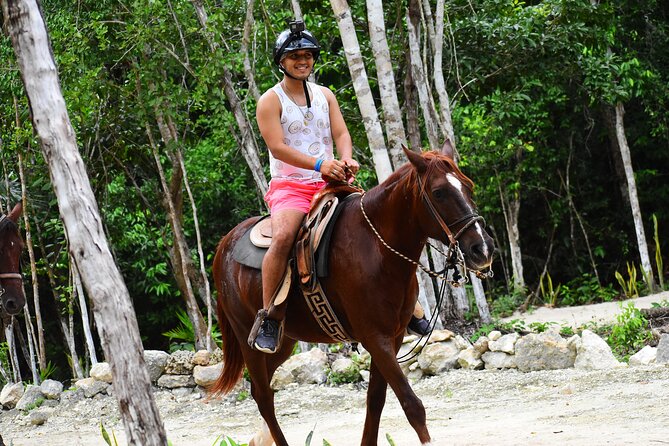 ATV (shared), Horse Back Riding, Ziplines, & Cenote from Cancún - Lunch, staff, and the small extras