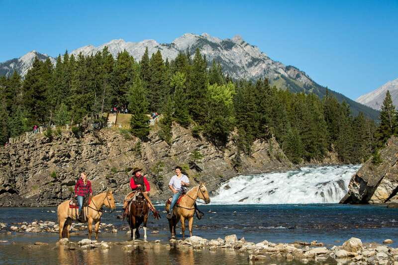 Banff National Park: 1-Hour Spray River Horseback Ride - From the corrals to Bow Falls