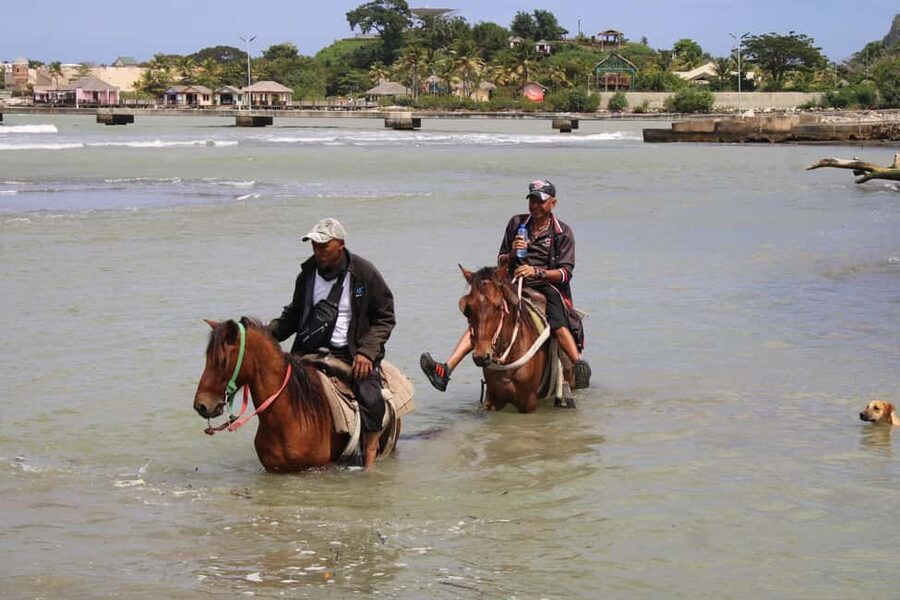 Beach horse back riding with countryside - What could make you hesitate