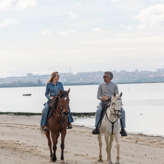 Beach Horseback Riding in GROUP + Photo Report - PDT - A quiet ride beside the Tagus River