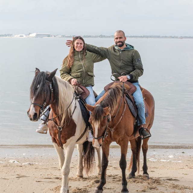 Beach Horseback Riding in GROUP + Photo Report - PDT - Starting at Pátio do Tejo