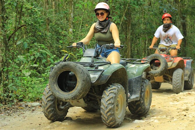 Cancun Mayan Pass: ATV, Cenote, Zipline, Transportation & Horses - Cooling off in a freshwater cenote