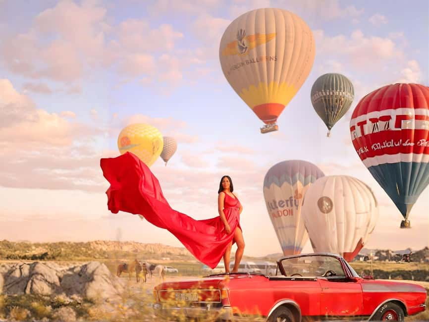 Cappadocia: Private Photo Shoot with Flying Dress & Horses - Sunrise, Daylight, or Sunset