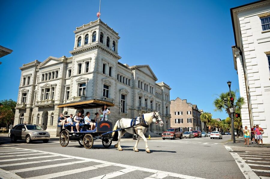 Charleston: Haunted Horse-Drawn Carriage Evening Tour - Four Corners of Law and the Old Walled City