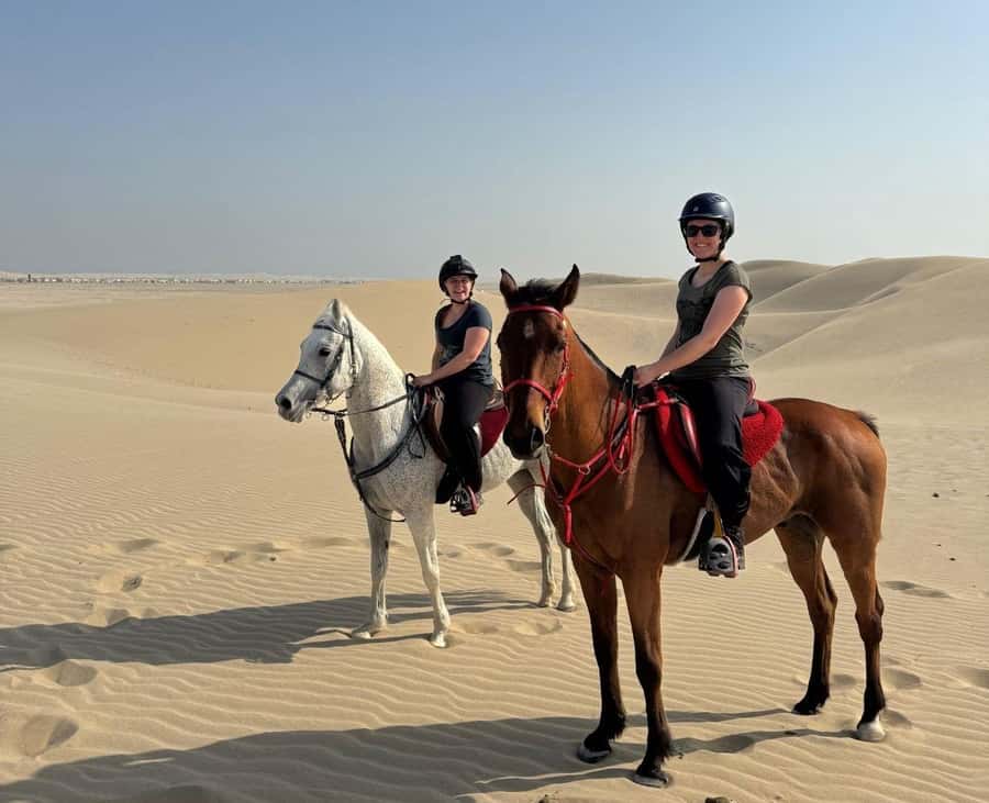 Doha Horseback Riding Adventure in Desert with Transfers - A calm ride through the desert