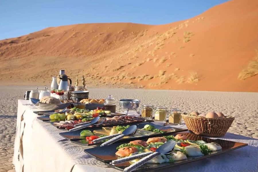Dubai: Hot Air Balloon with Camel, ATV, & Horse Ride Options - The campsite adds breakfast and desert activities