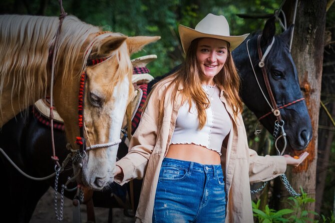 Exclusive Horseback Ride w/ Mexican Charros Family in México City - Pine trees, streams, and a trail with real texture