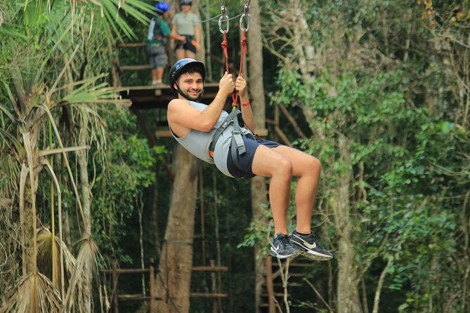 Experience ATV, Ziplines, Cenote and Horses Ride in Cancún - Ziplines above the jungle