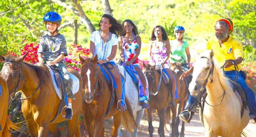 From Falmouth: Horseback Ride and Swim Beach Trip - Riding from Falmouth into the Jamaican countryside