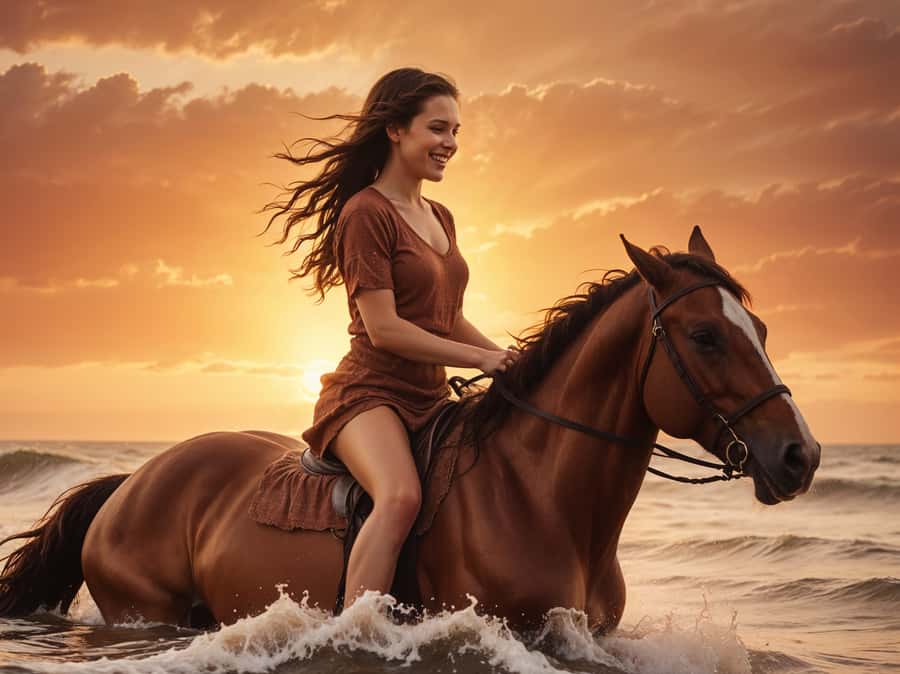 From Hurghada: Red Sea Sunrise and Desert Horseback Riding - Riding from desert sand to the Red Sea