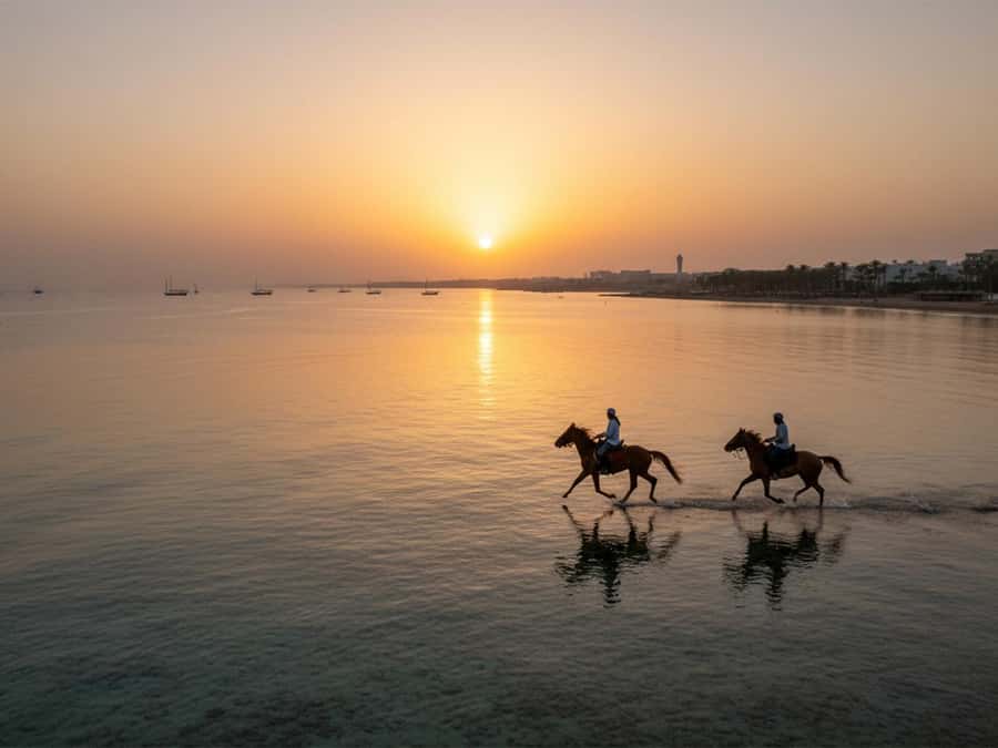 From Hurghada: Red Sea Sunrise and Desert Horseback Riding - The two-hour route and its best views
