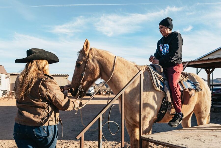 From Las Vegas: Desert Sunset Horseback Ride with BBQ Dinner - Leaving Las Vegas for open desert