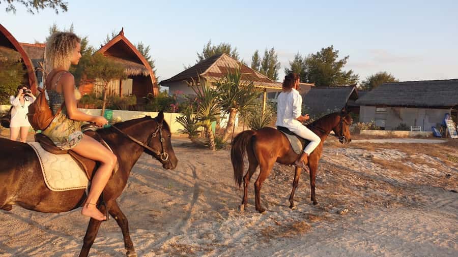 Gili Meno: 1-Hour Beginner Horse Riding Experience - Starting with the horse and the guide