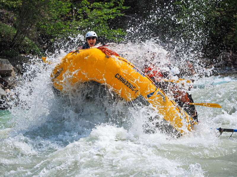 Golden, BC: Kicking Horse River Whitewater Raft Experience - The waterfall walk and riverside BBQ