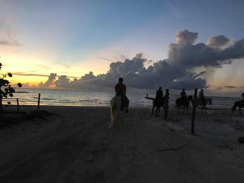 Group horseback ride on Holbox Island, Quintana Roo - Finding the meeting point on Holbox