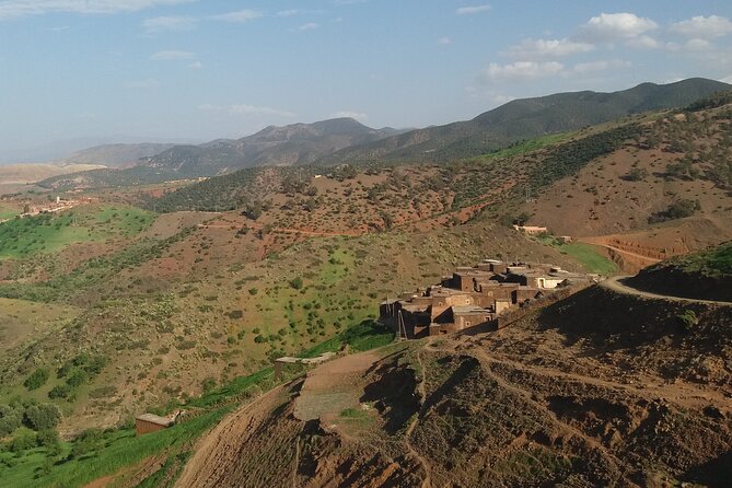 Horse back riding near Agafay desert and 2 Atlas Mountain valleys discovery - Sidi Faress and the route into Ourika Valley