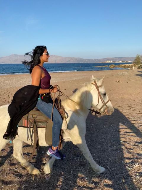 Horse riding,falasarna sunset,dinner in a tavern,drone video - One hour on horseback beside the sea