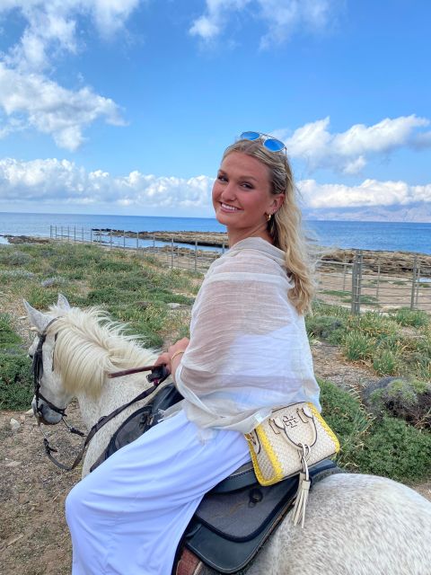Horse riding,falasarna sunset,dinner in a tavern,drone video - A short coffee stop after riding