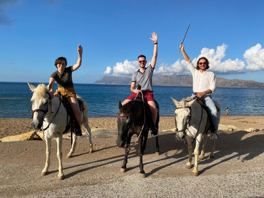 Horse riding,falasarna sunset,dinner in a tavern,drone video - Falassarna Beach, swimming, wine, and sunset