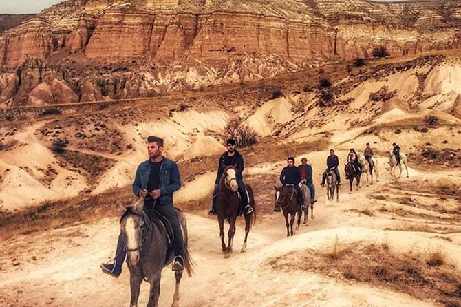 Horse Riding in Cappadocia in fairy chimeys - Rose Valley’s changing pink tones