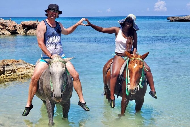 Horseback Ride and Swim Jamaica - Entering the Caribbean Sea on Horseback