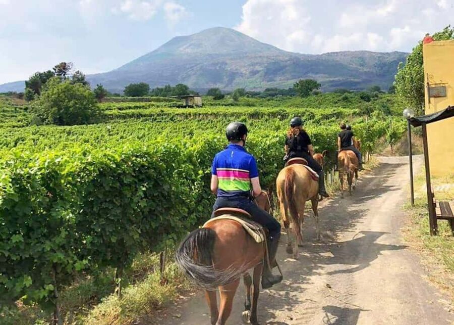 Horseback Ride on Mt. Vesuvius - Riding Vesuvius below the crater