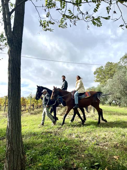 Horseback Ride Through the Vineyards of Montepulciano - Riding out from the Montepulciano farm