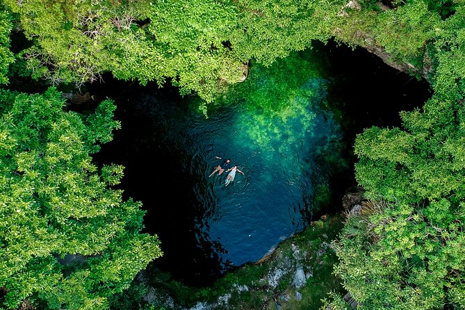 Horseback Riding and Cenote Swim from Cancun or Playa del Carmen - Entering the cenote after the ride