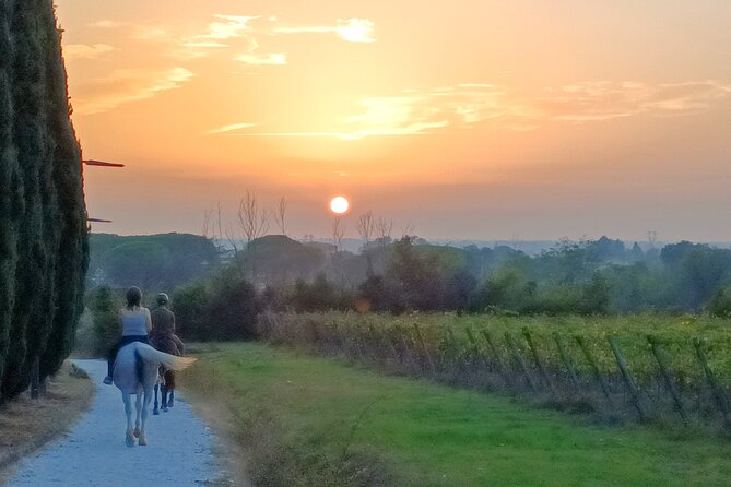 Horseback riding at sunset 1 hour at the Certosa di Pisa - A sunset ride from Pisa into the Calci countryside