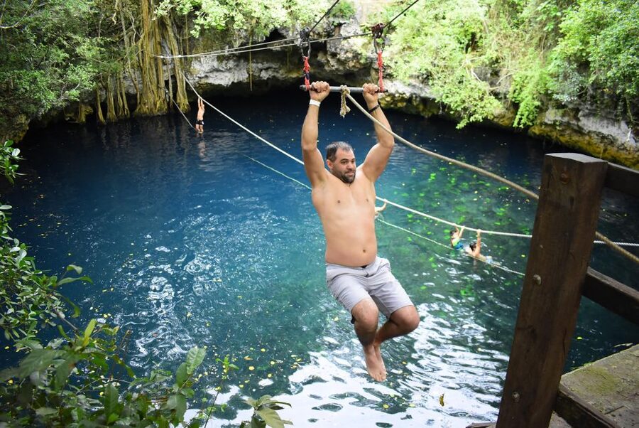 Horseback Riding & ATV Adventure with Ziplines & Cenote - Cooling off at Cenote Verde Lucero