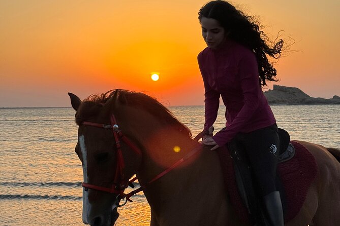 Horseback Riding Muscat Beach - Riding from the stable to Al Sawadi Beach