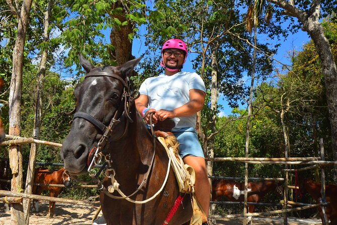 Horseback riding with ATV, zip lines and cenote, lunch and transfer - Swimming in the Maya cenote