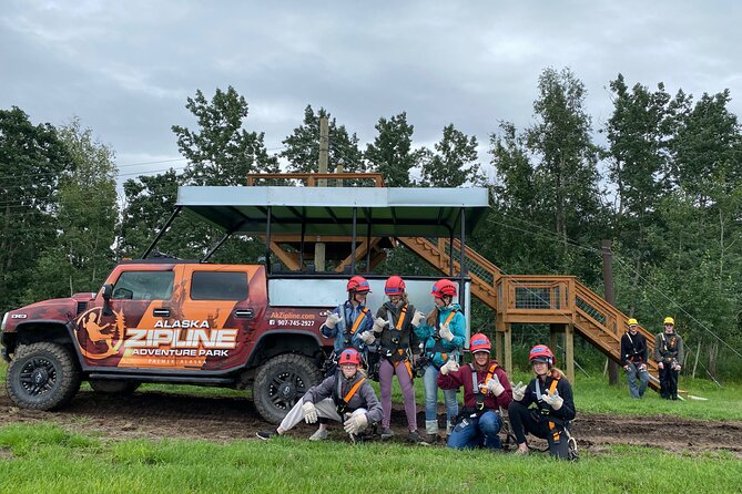 Horseback & Zipline Adventure in Alaska Mountains includes Lunch - The short transfer to Alaska Zipline Adventure Park