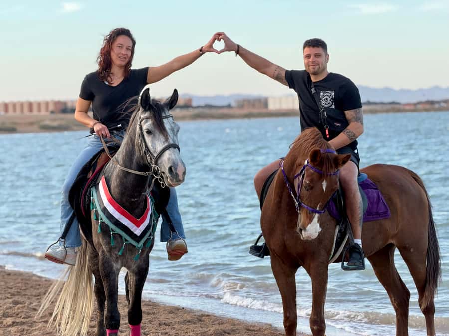 Hurghada: Sea & Desert Horse Riding tour/w Swimming&Transfer - Matching you with a calm, suitable horse