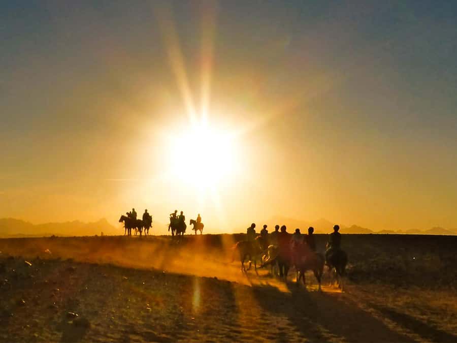 Hurghada: Sunset Sea, Desert Horse W Opt, Dinner, Stargazing - The two-hour ride and its changing views