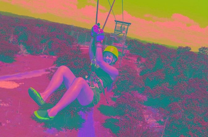 Jamwest Negril Zipline and Horseback Combo - The zipline over Jamwest Speedway