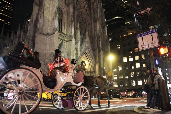 Magical Evening Horse-Drawn Carriage through NYC (65 min) - A private carriage ride through illuminated Midtown