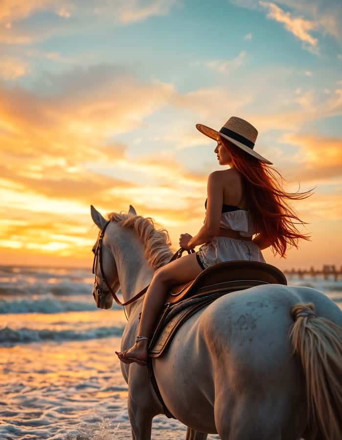 Marsa Alam: Sunset Horseback with Dinner, Show & Stargazing - The horses and the riding style