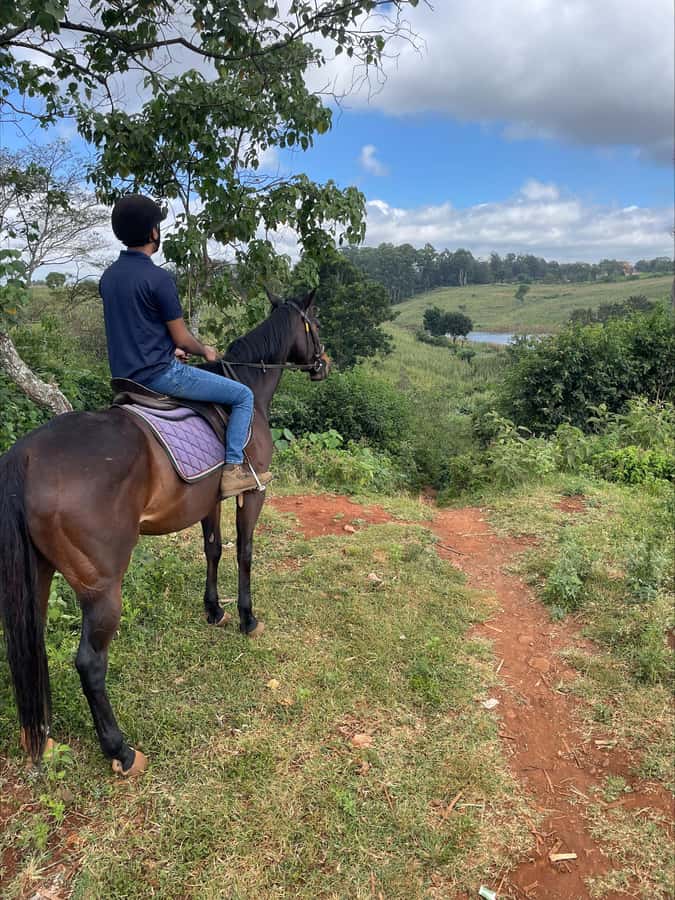 Nairobi: Horseback Riding Tour Through Maize Plantation - Pausing near the natural dam