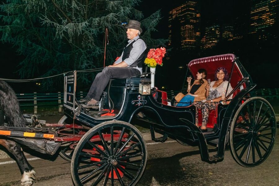 NYC MOONLIGHT HORSE CARRIAGE RIDE through Central Park - Balto, the Boathouse, and Bethesda Terrace