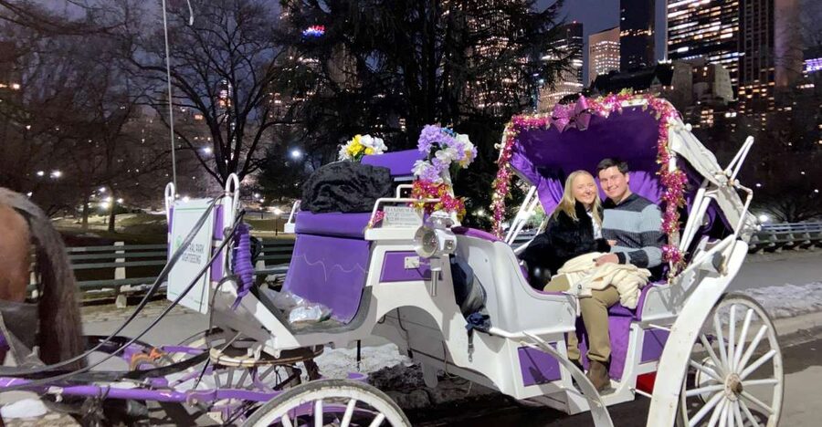 NYC: Private Christmas Lights Horse Carriage Ride - A slow start at Central Park South